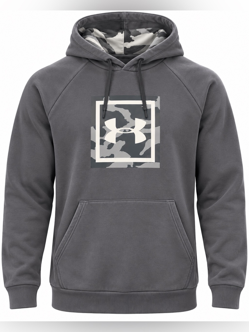 Under Armour Charcoal Hoodie with Camo Logo